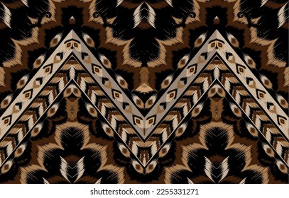 Oriental ethnic seamless pattern traditional background 
Design for carpet,wallpaper,clothing,wrapping,batik,
fabric,Vector illustration embroidery style.