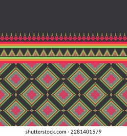 oriental ethnic seamless pattern traditional background design for carpet, wallpaper, garment, wrap, batik, cloth, embroidery illustration vector
