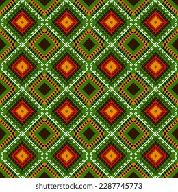 Oriental ethnic seamless pattern traditional background Design for carpet,wallpaper,clothing,wrapping,batik,fabric,Vector illustration embroidery style.