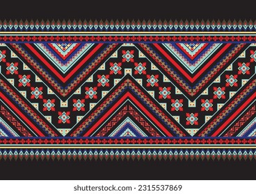 
Oriental ethnic seamless pattern traditional background Design for carpet, wallpaper, clothing, wrapping, batik, fabric, Vector illustration embroidery style.