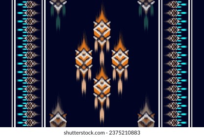 Oriental ethnic seamless pattern traditional background 
Design for carpet,wallpaper,clothing,wrapping,batik,
fabric,Vector illustration embroidery style.
