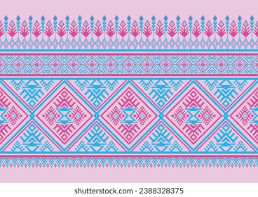 
Oriental ethnic seamless pattern traditional background Design for carpet, wallpaper, clothing, wrapping, batik, fabric, Vector illustration embroidery style.