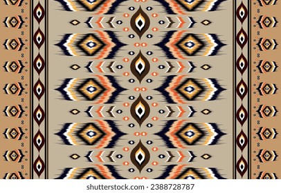 Oriental ethnic seamless pattern traditional background 
Design for carpet,wallpaper,clothing,wrapping,batik,
fabric,Vector illustration embroidery style.