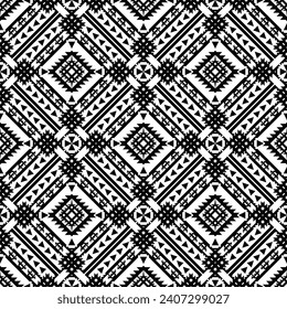 Oriental ethnic seamless pattern traditional background Design for carpet, wallpaper, clothing, wrapping, batik, fabric, Vector