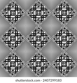 Oriental ethnic seamless pattern traditional background Design for carpet, wallpaper, clothing, wrapping, batik, fabric, Vector