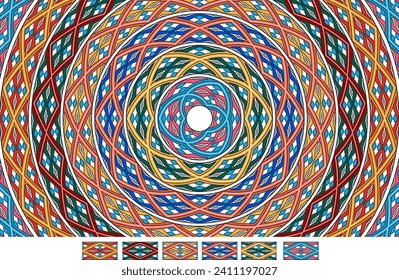 Oriental ethnic seamless pattern traditional background Design for carpet, wallpaper, clothing, wrapping, batik, fabric, Vector