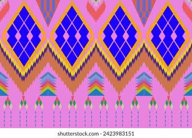 Oriental ethnic seamless pattern traditional background Design for carpet, wallpaper, clothing, batik, fabric and etc. Vector Illustration.