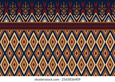 Oriental ethnic seamless pattern traditional background ,Design for fabric ,clothing, carpet ,wallpaper ,batik ,wrapping ,illustration embroidery style ,Vector ethnic  pattern Morocco ,Geometric 