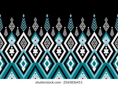 Oriental ethnic seamless pattern traditional background ,Design for fabric ,clothing, carpet ,wallpaper ,batik ,wrapping ,illustration embroidery style ,Vector ethnic  pattern Morocco ,Geometric 