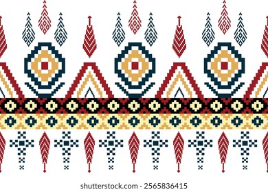 Oriental ethnic seamless pattern traditional background ,Design for fabric ,clothing, carpet ,wallpaper ,batik ,wrapping ,illustration embroidery style ,Vector ethnic  pattern Morocco ,Geometric 