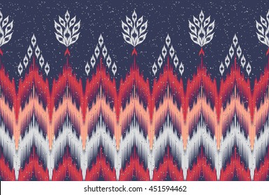Oriental ethnic seamless pattern traditional background Design for carpet,wallpaper,clothing,wrapping,batik,fabric,Vector illustration embroidery style. 