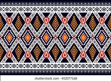Oriental ethnic seamless pattern traditional background Design for carpet,wallpaper,clothing,wrapping,batik,fabric,Vector illustration embroidery style. 