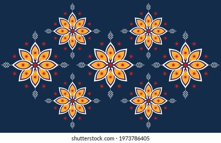 Oriental ethnic seamless pattern vector traditional background Design for carpet,wallpaper,clothing,wrapping,batik,fabric,Vector illustration embroidery style.