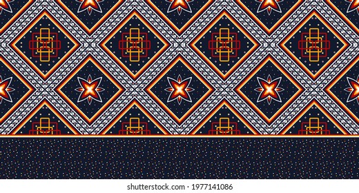 Oriental ethnic seamless pattern vector traditional background Design for carpet,wallpaper,clothing,wrapping,batik,fabric,Vector illustration embroidery style.