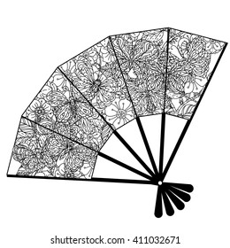 Oriental fan zentagle