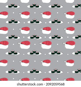 oriental fast food sushi pattern