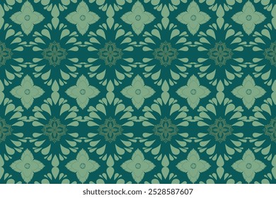 Flora oriental damasco bordado sin patrón, impresión de ornamento de arte. Diseño para alfombra, Fondo de pantalla, envoltura, tela, ropa. En Archivar eps archivos.