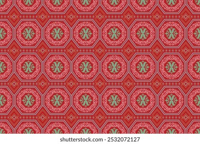 Oriental flora damask seamless pattern embroidery, art ornament print.  Design for tile, carpet, cover, wallpaper, wrapping paper, fabric, clothing, bag, and decoration.