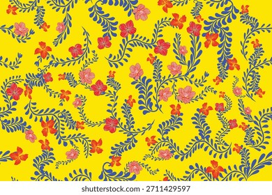 Oriental Floral Damask seamless pattern, embroidery, Indian style.  art ornament print.Design for carpet, cover, wallpaper, wrapping, fabric, clothing