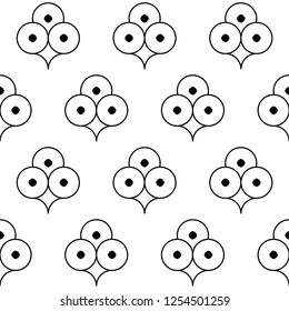 Oriental floral geometric ornament black and white design. Elegant and modern graphic motif. Minimal seamless vector pattern for interior, wallpaper, fabric, textile, phone case. Exotic allover print.