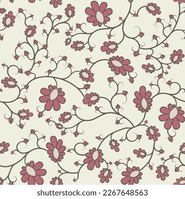 Ornamento floral oriental, diseño de fondo sin fisuras.