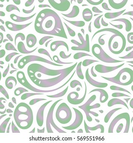 Oriental, floral ornament. Templates for carpets, textiles, wallpaper and any surface. Vector seamless pattern of neutral ornament on a white background.