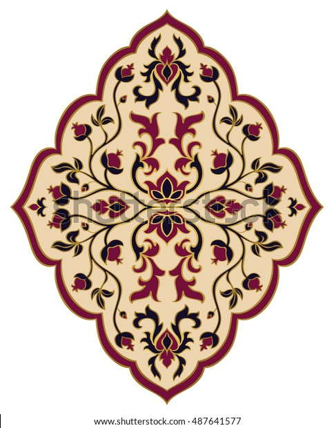 Orientalische Blumengeschmuckte Ornamente Vorlagen Fur Teppiche Stock Vektorgrafik Lizenzfrei