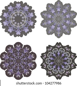oriental floral ornamental carpet design, vector illustration