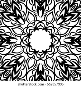 oriental floral pattern. vector illustration. hand drawn henna mehendi background