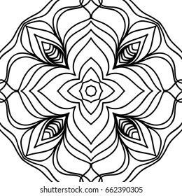 oriental floral pattern. vector illustration. hand drawn henna mehendi background