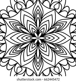 oriental floral pattern vector illustration. hand drawn henna mehendi background