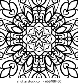 oriental floral pattern. vector illustration. hand drawn henna mehendi background