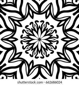 oriental floral pattern. vector illustration. hand drawn henna mehendi background