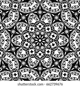 oriental floral pattern. vector illustration. hand drawn henna mehendi background