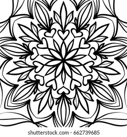 oriental floral pattern. vector illustration. hand drawn henna mehendi background