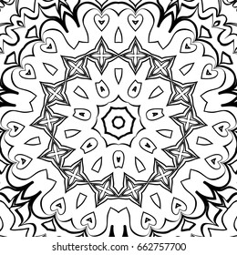 oriental floral pattern. vector illustration. hand drawn henna mehendi background