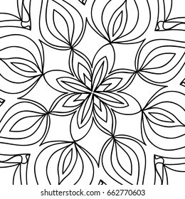 oriental floral pattern. vector illustration. hand drawn henna mehendi background