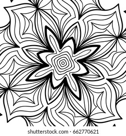 oriental floral pattern. vector illustration. hand drawn henna mehendi background