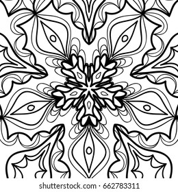 oriental floral pattern. vector illustration. hand drawn henna mehendi background