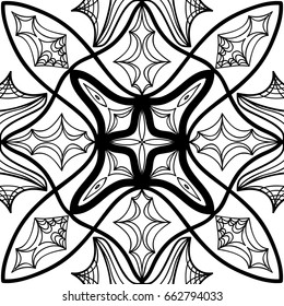 oriental floral pattern. vector illustration. hand drawn henna mehendi background