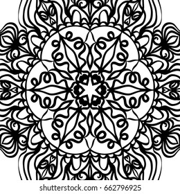 oriental floral pattern. vector illustration. hand drawn henna mehendi background