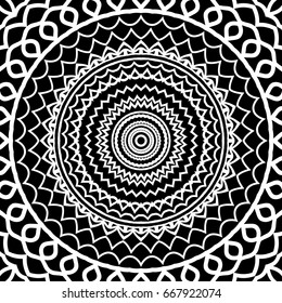 oriental floral pattern. vector illustration. hand drawn kaleidoscope background