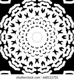 oriental floral pattern. vector illustration. hand drawn kaleidoscope background