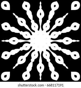 oriental floral pattern. vector illustration. hand drawn kaleidoscope background