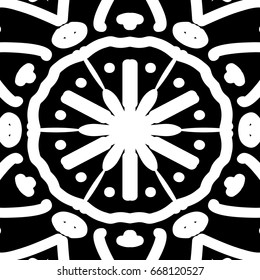 oriental floral pattern. vector illustration. hand drawn kaleidoscope background