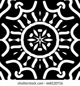 oriental floral pattern. vector illustration. hand drawn kaleidoscope background