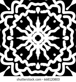 oriental floral pattern. vector illustration. hand drawn kaleidoscope background