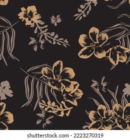 Oriental Floral seamless pattern background for fashion textiles, graphics, backgrounds and crafts