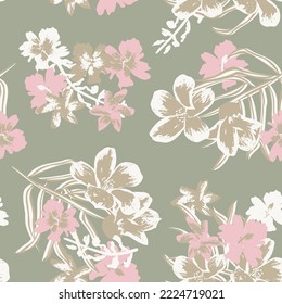 Oriental Floral seamless pattern background for fashion textiles, graphics, backgrounds and crafts