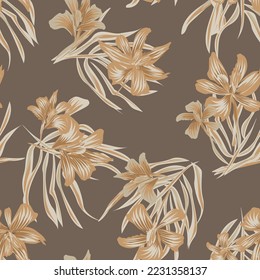 Oriental Floral seamless pattern background for fashion textiles, graphics, backgrounds and crafts